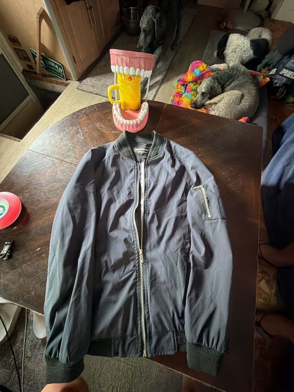 SANDBANK Shopmore Bomber Jacket US S Black Zip Utility